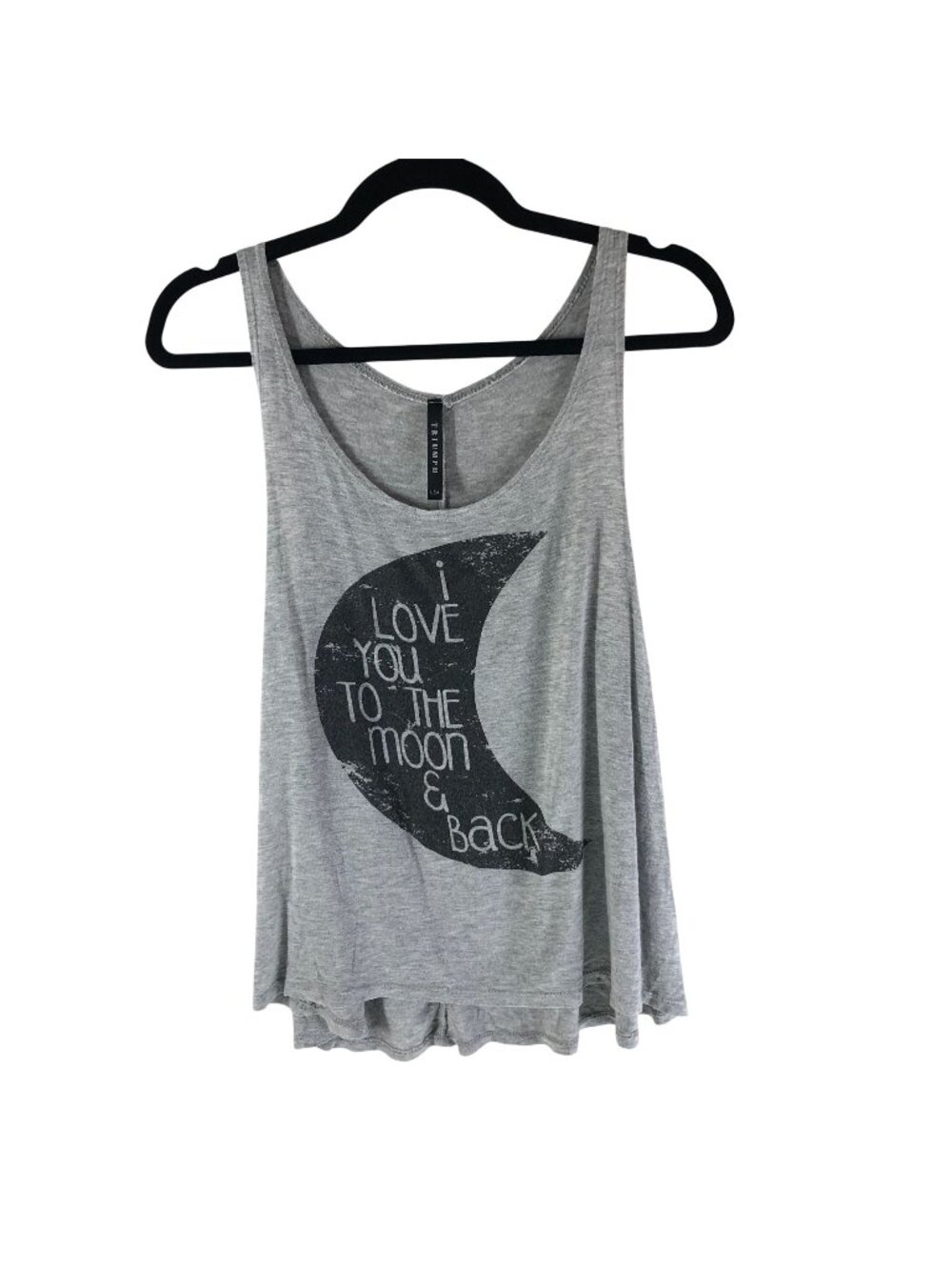 Triumph Womens Tank Top Love You to the Moon and Back Gray S